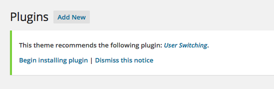 Screen Shot TGM Plugin Activation suggested plugin